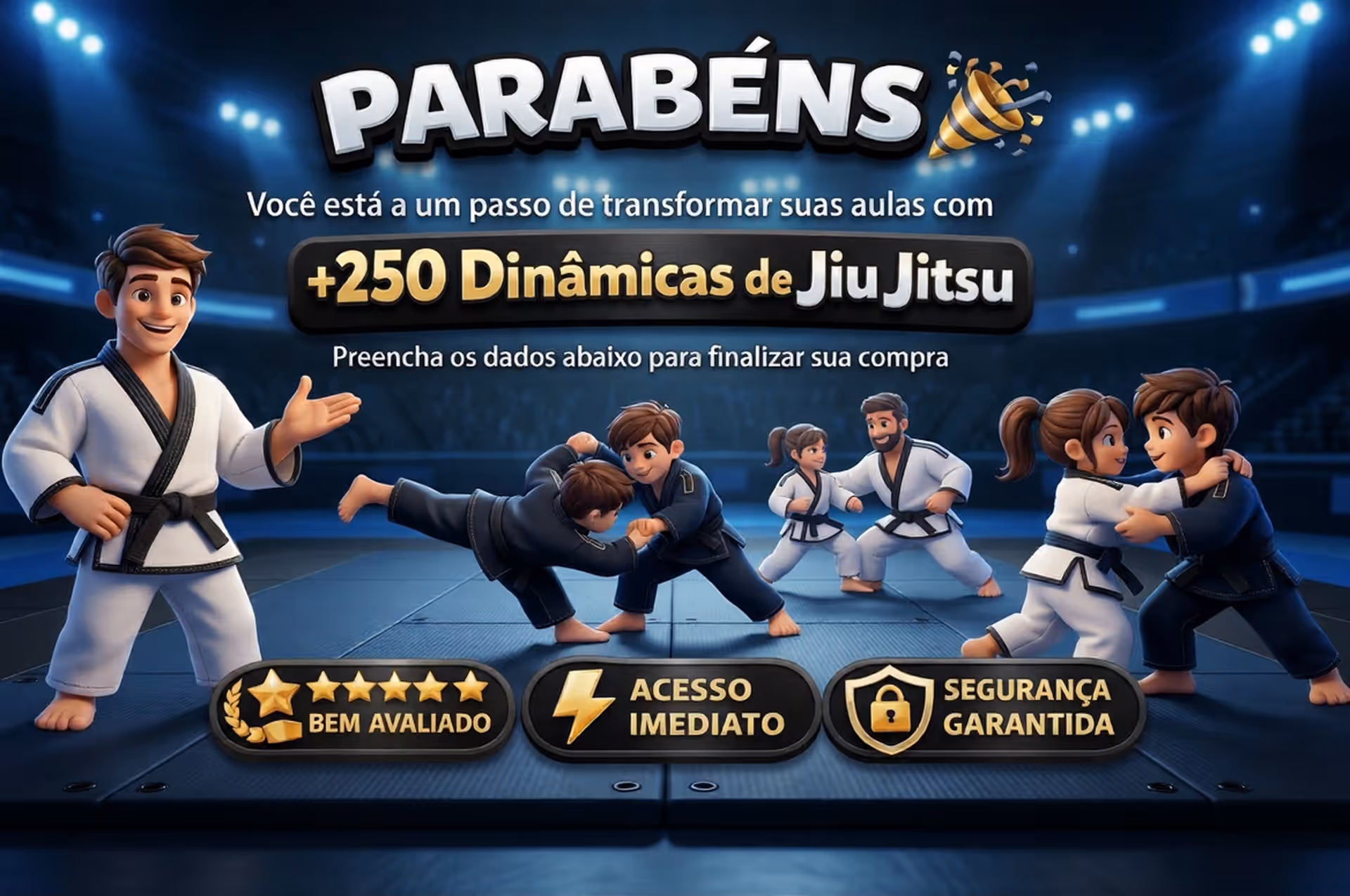 🥋 +250 Dinâmicas Interativas de Jiu-Jitsu + Bônus 